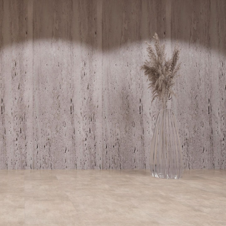 artStone Raumfoto arcquitone travertin myra vesta dark grey